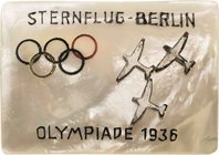 Slg. Joos - Medaillen, Plaketten, Abzeichen der Luftfahrt 1783-1945
 Perlmuttabzeichen 1936. Sternflug Berlin zur Olympiade 1936. Olympische Ringe un...