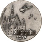 Slg. Joos - Medaillen, Plaketten, Abzeichen der Luftfahrt 1783-1945
 Einseitige Zinkplakette 1937. Schlesienflug. 4 Flugzeuge über Rathaus. 79,5 mm, ...
