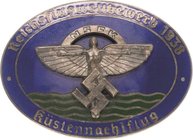 Slg. Joos - Medaillen, Plaketten, Abzeichen der Luftfahrt 1783-1945
 Farbig emailliertes Abzeichen 1938 (Fechler) Reichsflugwettbewerb- Küstennachtfl...