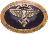 Slg. Joos - Medaillen, Plaketten, Abzeichen der Luftfahrt 1783-1945
 Farbig emailliertes Abzeichen 1938 (Neff) Reichsflugwettbewerb- Bodenlandung Ber...