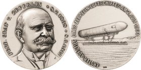 Slg. Joos - Medaillen, Plaketten, Abzeichen der Luftfahrt 1783-1945
 Silbermedaille o.J. Gedenkprägung - Graf Zeppelin 1838-1917 und Aufstieg des 1. ...