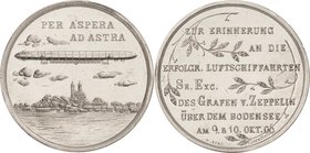 Luft- und Raumfahrt
 Aluminiummedaille 1906 (W. Berg) Zur Erinnerung an die erfolgreichen Luftschifffahrten des Grafen von Zeppelin über dem Bodensee...
