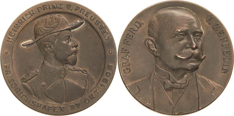 Luft- und Raumfahrt
 Bronzemedaille 1908 (Mayer & Wilhelm) Fahrt des Prinzen He...