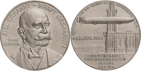 Luft- und Raumfahrt
 Aluminiummedaille 1908 (Wernstein) "LZ 4" Unglück bei Echterdingen - hergestellt aus den Überresten des Luftschiffes. Brustbild ...