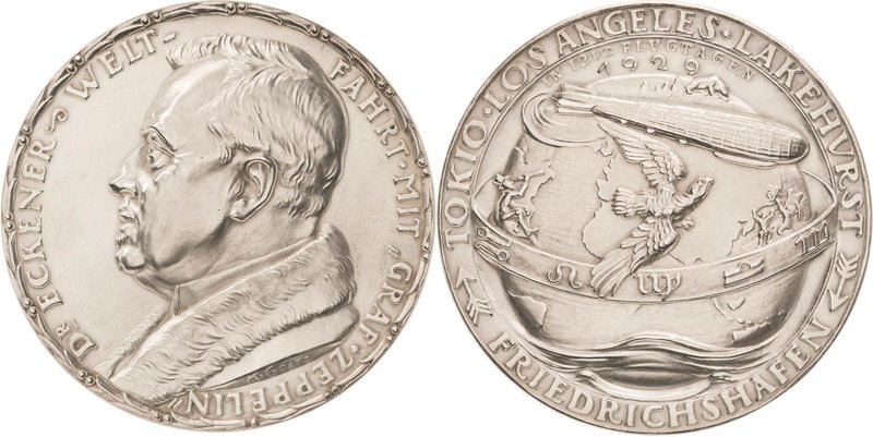 Luft- und Raumfahrt
 Silbermedaille 1929 (Karl Goetz) Auf den Konstrukteur des ...