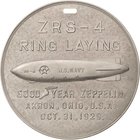 Luft- und Raumfahrt
 Einseitige Aluminiumplakette 1929 (Meyer & Wenthe) Erinnerung an den Flug des ZRS-4 Akron Ohio am 31. Oktober. Zeppelin nach lin...