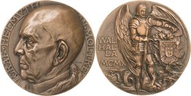 Medailleur Goetz, Karl 1875 - 1950
 Große Bronzegussmedaille 1910. Aufstellung der Büste des preußischen Generalfeldmarschalls Helmuth Karl Bernhard ...