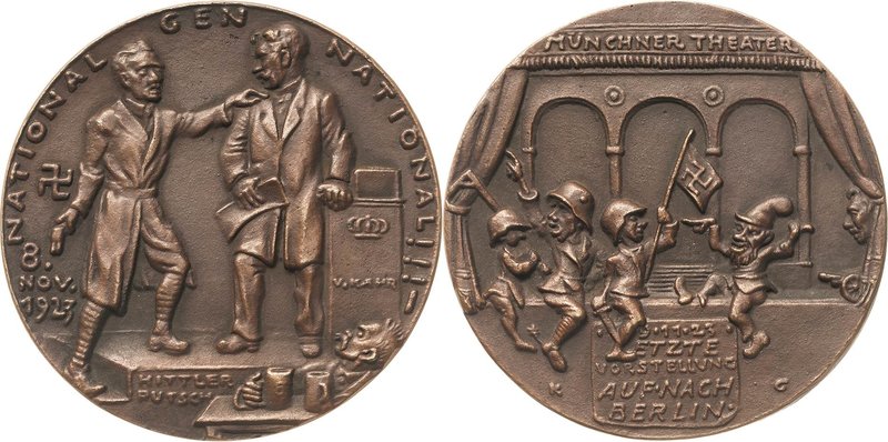 Medailleur Goetz, Karl 1875 - 1950
 Bronzegussmedaille 1923. Hitlerputsch im Mü...