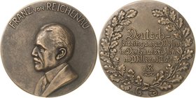Personenmedaillen
Reichenau, Franz von 1857-1940 Bronzegußmedaille o.J. (1917) (A. Giesecke) 60. Geburtstag. Brustbild nach links / 5 Zeilen Schrift ...
