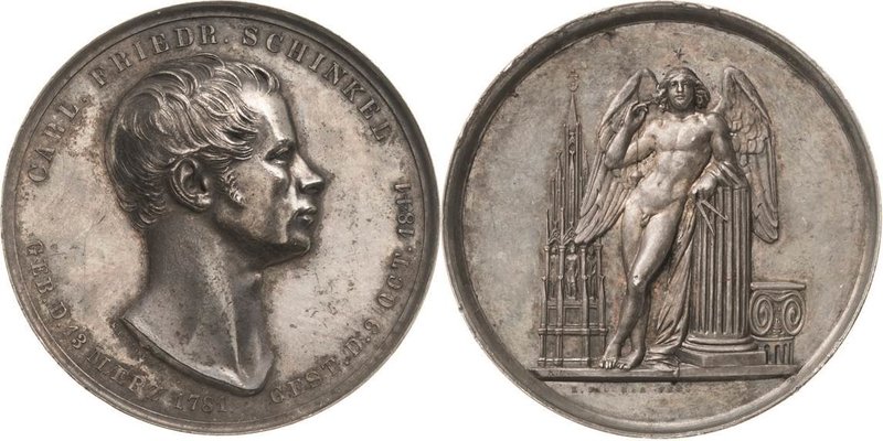 Personenmedaillen
Schinkel, Karl Friedrich 1781-1841 Silbermedaille 1841 (Fisch...