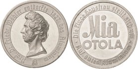 Personenmedaillen
Wöhler, Friedrich 1800-1882 Aluminiummedaille o.J. Auf den Erfinder des Aluminiums. Kopf nach links / 2 Zeilen Schrift. 35,5 mm, 5,...