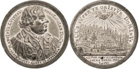 Reformation-Ereignisse und Jubiläen
 Zinnmedaille mit Kupferstift 1717 (G.W. Vestner) 200 Jahre Reformation in Nürnberg. Brustbild Martin Luther nach...