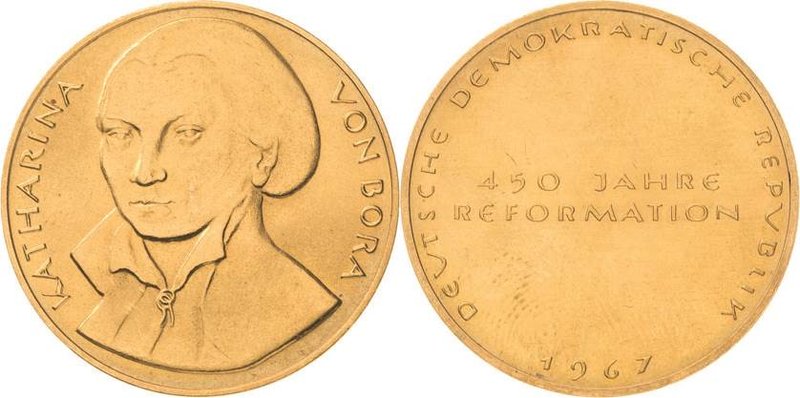 Reformation-Ereignisse und Jubiläen
 Goldmedaille 1967 (Münze Berlin) 450 Jahre...