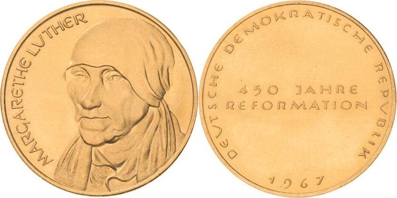 Reformation-Ereignisse und Jubiläen
 Goldmedaille 1967 (Münze Berlin) 450 Jahre...