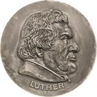 Reformation-Personen
Luther, Martin 1483-1546 Einseitige Altzinnmedaille 1979 (Wolfgang Günzel) Kopf nach rechts. 152,9 mm, 551,36 g Slg. Opitz - Bro...