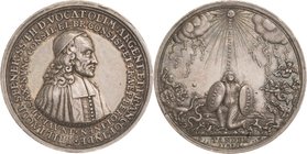 Reformation-Personen
Spener, Philipp Jacob 1635-1705 Silbermedaille 1698 (Wermuth) Brustbild im geistlichen Ornat nach rechts / Die personifizierte T...