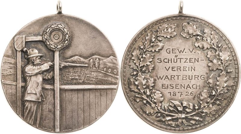 Schützenmedaillen - Deutschland
Eisenach Silbermedaille o.J. (Gravur 1926) (Lau...