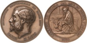 Belgien-Königreich
Leopold II. 1865-1909 Bronzemedaille 1867 (L. Wiener) Auf Baron H. Leys und seine Verdienste bei der Weltausstellung in Paris 1867...