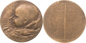 CSR/CSSR
CSSR 1960-1990 Bronzemedaille o.J. Zur Erinnerung an das Massaker von Lidice 1942. Kopf eines Kleinkindes nach links / Kreuz zwischen den Na...