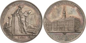 Polen-Elbing
Stadt Silbermedaille 1837 (G. Loos/L. Held) 600 Jahre Stadtgründung. Der Gründer Hermann von Balk, halbrechts stehend, stützt sich auf e...