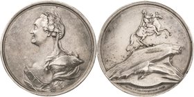 Russland
Katharina II. 1762-1796 Silbermedaille 1782 (C Leberecht) Auf die Errichtung der Reiterstatue Peters I. auf dem St. Petersburger Dekabristen...