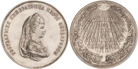 Russland
Alexander III. 1881-1894 Silbermedaille o.J. (unsigniert, Stempel von M. Skudnov) Preismedaille der Mädchenschule für den erfolgreichen Absc...