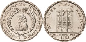 Schweiz-Bern, Stadt
 Silbermedaille 1722 (geprägt 1904) Auf den Umbau des Zunfthauses zur Kaufleuten. Brustbild eines Armeniers zwischen Füllhörnern ...