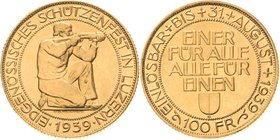 Schweiz-Luzern
 100 Franken 1939. Eidgenössisches Schützenfest in Luzern HMZ 2-1344 b D./T. S 20 Friedberg 506 Schlumberger 62 Martin 407 Richter 908...