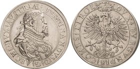 Habsburg
Erzherzog Ferdinand 1564-1595 Doppeltaler o.J. Hall Davenport 8114 M./T. 316 Leicht justiert, sehr schön-vorzüglich