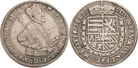 Habsburg
Erzherzog Ferdinand 1564-1595 Taler o. J. Hall Davenport 8102 Voglhuber 87/V M./T. 278 Sehr schön