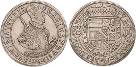 Habsburg
Erzherzog Ferdinand 1564-1595 Taler o. J. Hall Davenport 8102 Voglhuber 87/V M./T. 280 Sehr schön
