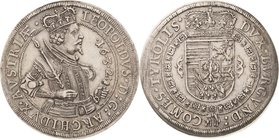 Habsburg
Erzherzog Leopold V. 1619-1632 Taler 1632, Hall Davenport 3338 Voglhuber 183/IV M./T. 491 Vorzüglich/fast vorzüglich