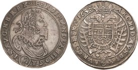 Habsburg
Ferdinand III. (1625) 1637-1657 1/2 Taler 1638, Wien Herinek 517 Sehr selten. Sehr schön+