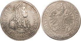Habsburg
Leopold I. 1657-1705 Dicker Doppeltaler o.J. Hall Davenport 3252 M./T. 762 57.27 g. Fast vorzüglich