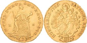 Habsburg
Maria Theresia 1740-1780 Doppeldukat 1765, KB-Kremnitz Eypeltauer 250 Huszar 1648 Friedberg 179 GOLD. 6.97 g. Av. Kratzer, sehr schön-vorzüg...