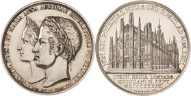 Kaiserreich Österreich
Ferdinand I. 1835-1848 Silbermedaille 1838 (L. Held/Chr. Pfeuffer) Krönung des Kaiserpaares mit der Eisernen Krone von Lombard...