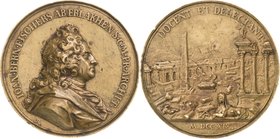 Medaillen
 Bronzegussmedaille 1719 (Benedikt Richter) Johann Bernhard Fischer von Erlach. Brustbild nach rechts / Straßenzug mit antiken Bauruinen. 7...