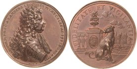 Österreichische Standesherren - Grafen Lamberg
 Bronzemedaille 1700 (P.H. Müller) Auf den Grafen von Lamberg, den Botschafter am päpstlichen Hof. Gep...