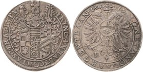 Anhalt-gemeinschaftlich nach der Teilung 1603
Christian I., August, Ludwig, Johann Casimir , Georg Aribert 1621-1630 Taler (24 Groschen) 1624, HS-Des...