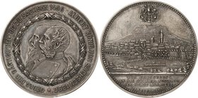 Annaberg
 Silbermedaille 1896 (Mayer & Wilhelm) 400-Jahrfeier der Stadt. Brustbilder des Herzogs Georg der Bärtige und König Albert nach links / Stad...
