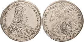 Bayern
Maximilian II. Emanuel 1679-1726 Taler 1694, München Madonna blickt nach links Hahn 199 Beierlein 1645 Davenport 6099 Seltene Variante. Vorzüg...