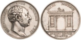 Bayern
Maximilian I. Joseph 1806-1825 Silbermedaille 1824 (J. Losch) 25-jähriges Regierungsjubiläum. Kopf nach rechts / Triumphbogen, darauf ruhender...