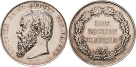 Bayern
Prinzregent Luitpold 1886-1912 Silbermedaille o.J. (ab 1887) (A. Börsch) Dem besten Schützen. Kopf nach links / 3 Zeilen Schrift im Eichenkran...