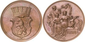 Berlin
 Bronzemedaille o.J. (1865/1870) (Weigand/Kullrich) Auf die Berliner Pferde­Lotterie. Herausgegeben vom Berliner Oberlotterie-Einnehmer Gustav...