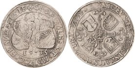 Brandenburg-Franken
Georg von Ansbach und Albrecht d. J. zu Bayreuth 1527-1543 Taler 1538, Schwabach v. Schrötter 643 Slg. Wilmersdörffer - Davenport...