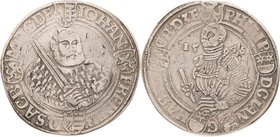 Sachsen-Kurlinie ab 1486 bis 1547 (Ernestiner)
Johann Friedrich und Landgraf Philipp von Hessen 1542-1547 Guldengroschen 1546, Goslar Schmalkaldische...