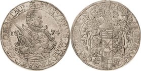 Sachsen-Kurlinie ab 1547 (Albertiner)
August 1553-1586 Taler 1574, HB-Dresden Keilitz/Kahnt 68 Schnee 725 Davenport 9798 Prachtexemplar. Prägefrisch