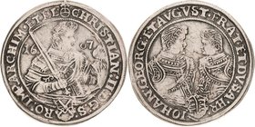Sachsen-Kurlinie ab 1547 (Albertiner)
Christian II., Johann Georg I. und August 1591-1611 Taler 1607, HR-Dresden Keilitz/Kahnt 228 Schnee 767 Davenpo...