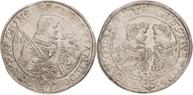 Sachsen-Kurlinie ab 1547 (Albertiner)
Christian II., Johann Georg I. und August 1591-1611 Taler 1610, HR-Dresden Keilitz/Kahnt 228 Schnee 767 Davenpo...