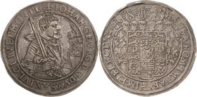 Sachsen-Kurlinie ab 1547 (Albertiner)
Johann Georg I. (1611-) 1615-1656 Taler 1623, auffliegender Schwan-Dresden Die linke Hand weist nach unten zum ...